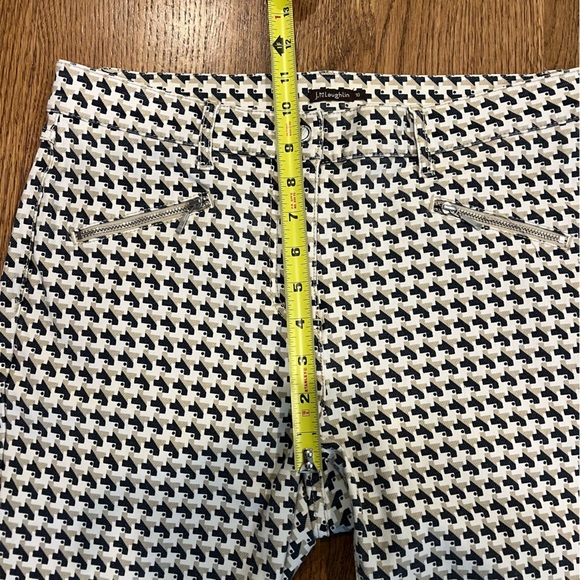 J. McLaughlin Check Patterned Tapered Pant Zippers At Bottom Back Women’s Sz 10 - Picture 10 of 11